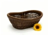 Brown vine-like ingot-shaped storage basin, fruit and snack basket, bread basket, toy storage basket, supermarket gift packaging basket, souvenir packaging basket, kitchen sauce storage basket, vegetable basket, tissue paper storage basket, cosmetics basket Item Picture